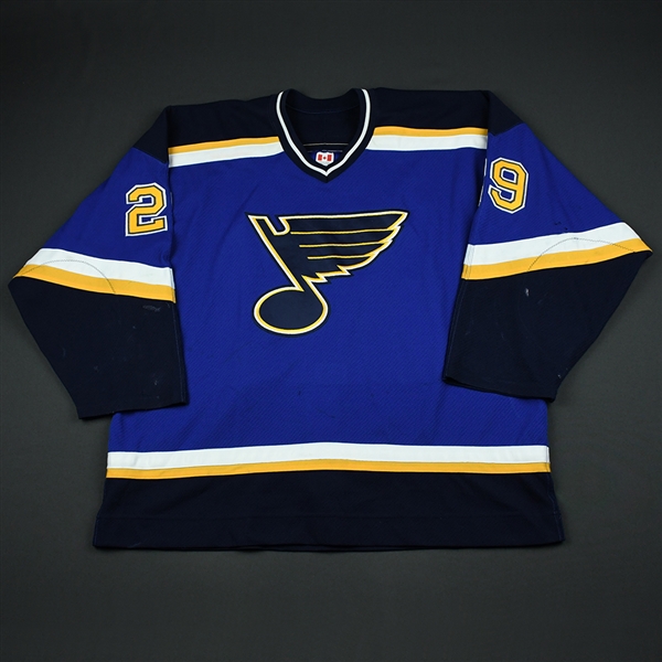 Khavanov, Alex * <br>Blue 2nd Regular Season<br>St. Louis Blues 2002-03<br>#29 Size: 56