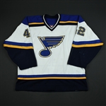 Rycroft, Mark * <br>White 1st Regular Season<br>St. Louis Blues 2003-04<br>#42 Size: 54