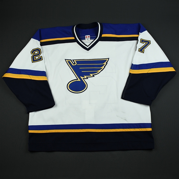 Salvador, Bryce * <br>White 2nd Regular Season<br>St. Louis Blues 2003-04<br>#27 Size: 58