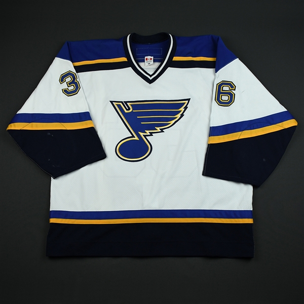 Varlamov, Sergei * <br>White Preseason<br>St. Louis Blues 2003-04<br>#36 Size: 56