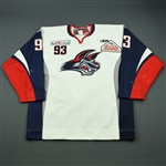 Gratchev, Maxime<br>White Set 1 (A removed)<br>Elmira Jackals 2011-12<br>#93 Size: 54