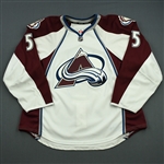 Guenin, Nate<br>White Set 3 / Playoffs<br>Colorado Avalanche 2013-14<br>#5 Size: 58