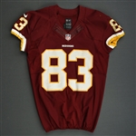 Davis, Fred<br>Burgundy, Worn October 13, 2013 vs. Dallas Cowboys<br>Washington Redskins 2013<br>#83 Size:42 SKILL