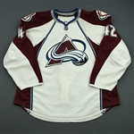 Malone, Brad<br>White Set 2 / Playoffs<br>Colorado Avalanche 2013-14<br>#42 Size: 58