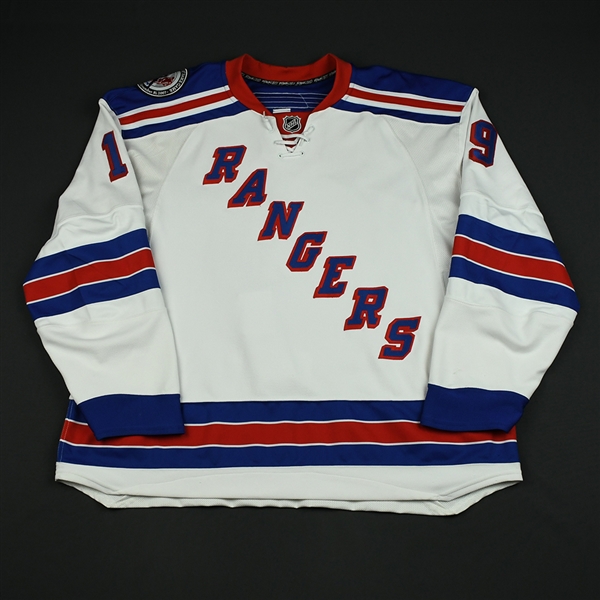 Gomez, Scott * <br>White - HHOF Game 11/10/07<br>New York Rangers 2007-08<br>#19 Size: 58