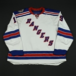 Gomez, Scott * <br>White - HHOF Game 11/10/07<br>New York Rangers 2007-08<br>#19 Size: 58