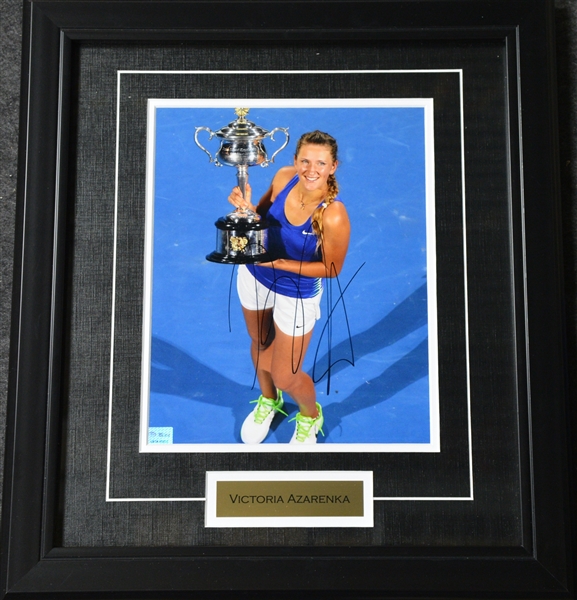 Azarenka, Victoria<br>Framed - Autographed 8x10<br>USTA 2012<br>Size:17.5 in H x 15.25 in W