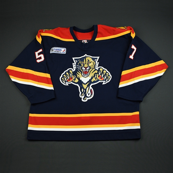 Stewart, Anthony * <br>Blue w/ Katrina Relief Patch GI<br>Florida Panthers 2005-06<br>#57 Size: 56