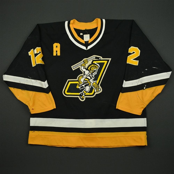 Hoffman, Matt * <br>Black - w/ A<br>Johnstown Chiefs 1994-95<br>#12 Size: 56