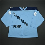 Saunders, Nathan * <br>Johnstown Blue Birds Throwback - Autographed<br>Johnstown Chiefs 2007-08<br>#6 Size: XXXL