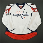 Alzner, Karl<br>White Set 3 / Playoffs w/ NHL Centennial Patch<br>Washington Capitals 2016-17<br>#27 Size: 58