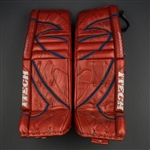 Valiquette, Steve<br>Itech Prodigy Red Goalie Pads<br>Hartford Wolf Pack 2004-05<br>#40 