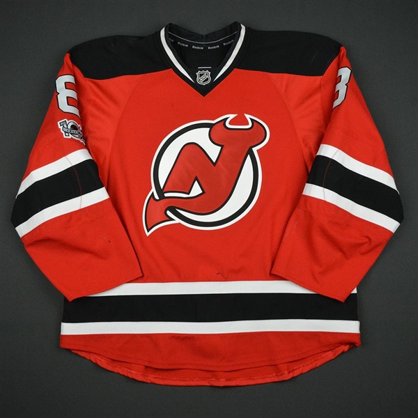 Bennett, Beau<br>Red Set 2 w/ NHL Centennial Patch<br>New Jersey Devils 2016-17<br>#8 Size: 56