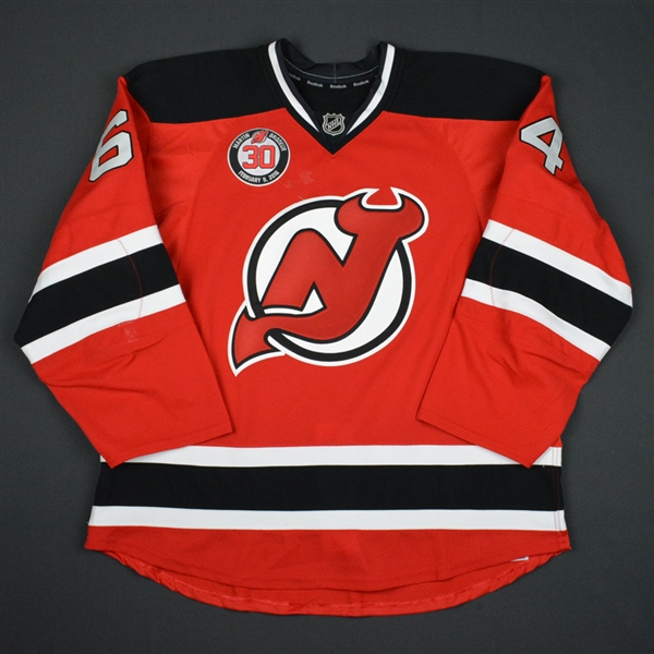 Blandisi, Joseph<br>Red - Martin Brodeur Night 2/9/16 (Periods 2 & 3)<br>New Jersey Devils 2015-16<br>#64 Size: 56