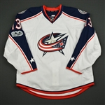 Atkinson, Cam<br>White Set 3 / Playoffs w/ NHL Centennial Patch<br>Columbus Blue Jackets 2016-17<br>#13 Size: 54