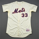 Harvey, Matt * <br>White w/All-Star Game Patch, Worn April 3, 2013, Harveys First Win Ever at Citi Field<br>New York Mets 2013<br>#33 Size: 48 + 2
