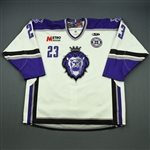 Riendeau, Yannick<br>White Set 1 w/ 10th Anniversary Patch<br>Reading Royals 2010-11<br>#23 Size: 56