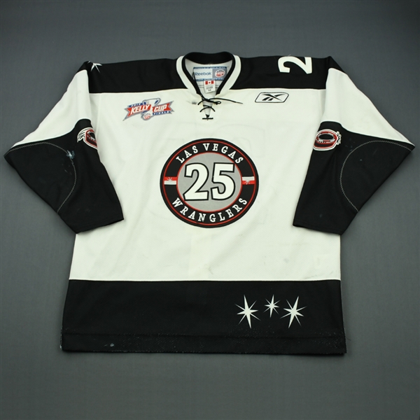 Boe, Channing<br>White Kelly Cup Finals Game-Issued<br>Las Vegas Wranglers 2011-12<br>#25 Size: 56
