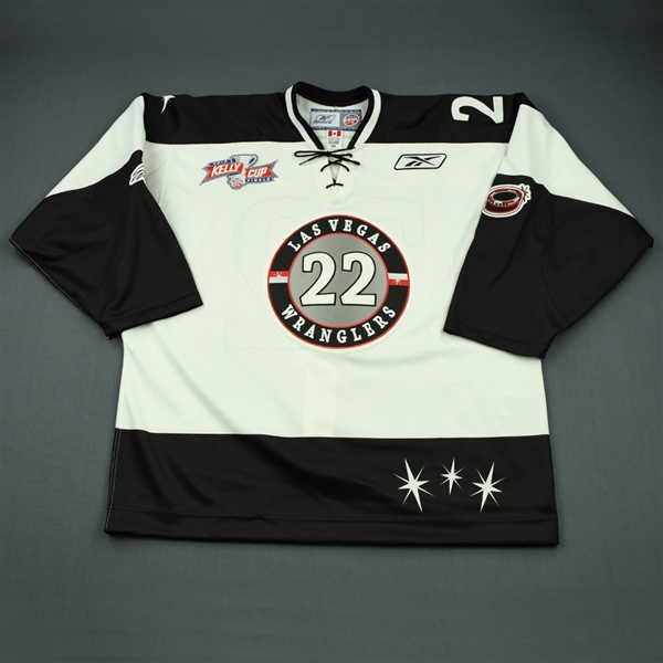 Stamler, Bretton<br>White Kelly Cup Finals Game-Issued<br>Las Vegas Wranglers 2011-12<br>#22 Size: 56