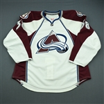 Hishon, Joey<br>White Set 1 - Game-Issued (GI)<br>Colorado Avalanche 2010-11<br>#38 Size: 56