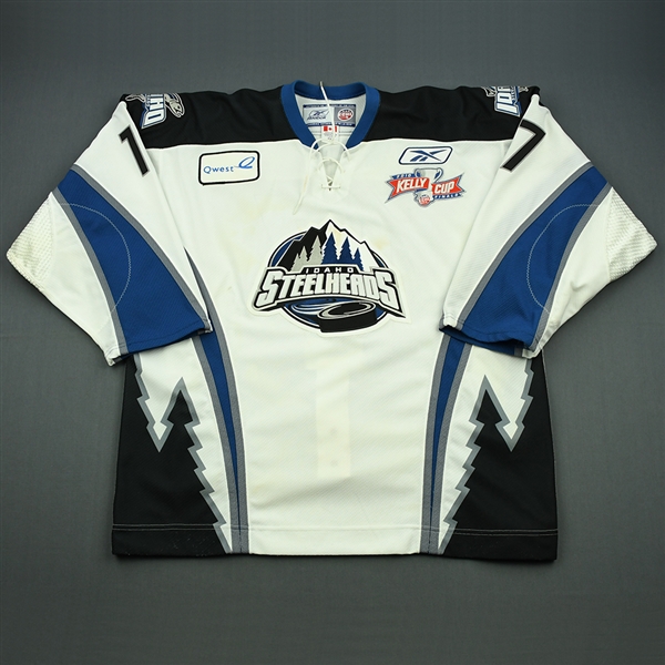 Milnamow, Brendan<br>White Kelly Cup Finals - Game 1 & 2<br>Idaho Steelheads 2009-10<br>#17 Size:56