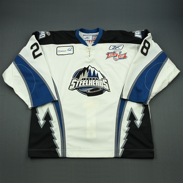 Neal, Michael<br>White Kelly Cup Finals - Game 2<br>Idaho Steelheads 2009-10<br>#28 Size:56