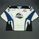 Beauchemin, Rejean<br>White Kelly Cup Finals - Game 1 & 2<br>Idaho Steelheads 2009-10<br>#32 Size: 58G