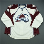 Gaunce, Cameron<br>White Set 2 - NHL Debut<br>Colorado Avalanche 2010-11<br>#43 Size: 58