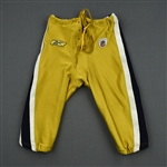 Scott, Bart<br>Gold Titans Throwbacks, worn Sept. 18 vs. Jacksonville<br>New York Jets 2011<br>#57 Size: 36
