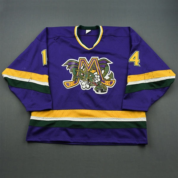 Paquin, Patrice * <br>Purple<br>Mobile Mysticks 1996-97<br>#14 Size: XXL