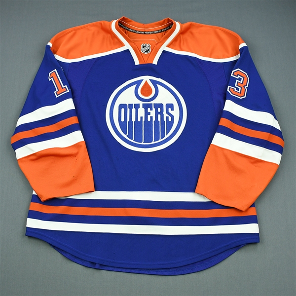 Cogliano, Andrew<br>Blue Retro Set 1<br>Edmonton Oilers 2010-11<br>#13 Size: 56