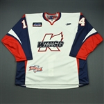 Coutu, Justin<br>White Kelly Cup Finals - Game 3 & 4 - Game-Issued<br>Kalamazoo Wings 2010-11<br>#14 Size: 58