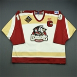 Calder, Kyle<br>White Set 1 w/ 2011 All-Star Game Patch w/C<br>Bakersfield Condors 2010-11<br>#19 Size: 56