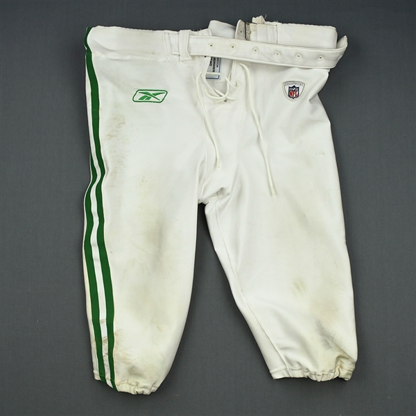 Justice, Winston<br>1960 White and Kelly Green Throwback Pants<br>Philadelphia Eagles 2010<br>#74 Size: 10-48 Big Boy