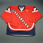 Versteeg, Mitch<br>Red Set 1<br>Kalamazoo Wings 2010-11<br>#44 Size: 56