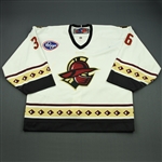 Sauer, Billy<br>White Set 1<br>Gwinnett Gladiators 2010-11<br>#36 Size: 58G