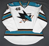 Iggulden, Mike * <br>White -NHL Debut -Photo-Matched<br>San Jose Sharks 2007-08<br>#46 Size: 58