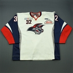 DaCosta, Justin<br>White Set 1<br>Elmira Jackals 2012-13<br>#32 Size: 58