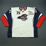 Downing, Jack<br>White Set 1<br>Elmira Jackals 2012-13<br>#25 Size: 58