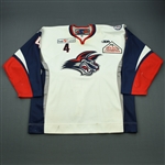 Southorn, Jordon<br>White Set 1<br>Elmira Jackals 2012-13<br>#4 Size: 58