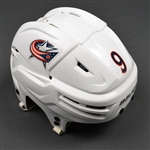 Campbell, Gregory<br>White, Bauer Helmet<br>Columbus Blue Jackets 2015-16<br>#9 