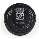 Columbus Blue Jackets Game-Used Puck<br>December 18, 2014 vs. Washington Capitals (Blue Jackets Logo)<br>Columbus Blue Jackets 2014-15