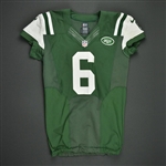 Sanchez, Mark * <br>Green - worn October 8, 2012 vs. Houston - Photo-Matched<br>New York Jets 2012<br>#6 Size: 44 SKILL