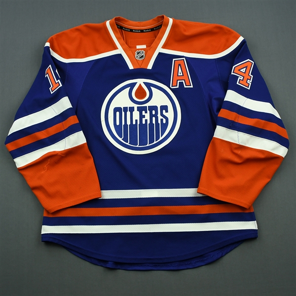 Eberle, Jordan<br>Blue Set 1 w/A<br>Edmonton Oilers 2014-15<br>#14 Size: 54