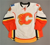 Bancks, Carter * <br>White -NHL Debut -Photo-Matched<br>Calgary Flames 2012-13<br>#11 Size: 54