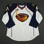 Little, Bryan * <br>White Set 2 w/All Star Patch (RBK 2.0)<br>Atlanta Thrashers 2007-08<br>#10 Size: 56