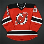 Bennett, Beau<br>Red Set 3 w/ NHL Centennial Patch<br>New Jersey Devils 2016-17<br>#8 Size: 56