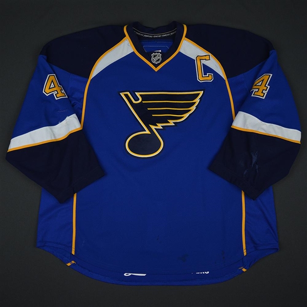 Brewer, Eric * <br>Blue Set 1 w/C  - Photo-Matched<br>St. Louis Blues 2010-11<br>#4 Size: 58+