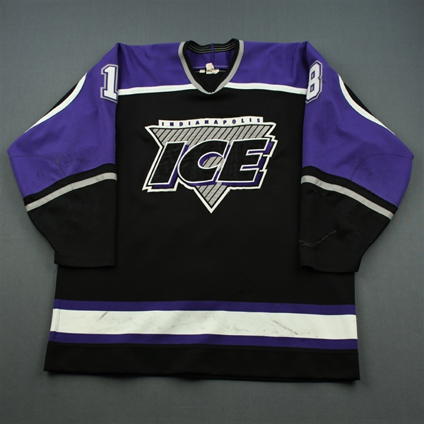 Moreau, Ethan * <br>Black Auto<br>Indianapolis Ice 1995-96<br>#18 Size: 54