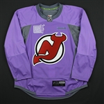 Blank - No Name or Number<br>Lavender Hockey Fights Cancer Warm-Up - CLEARANCE<br>New Jersey Devils <br> Size: 52